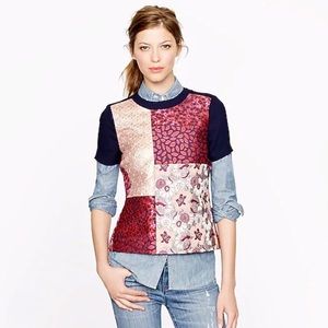 J. Crew Collection Patchwork Jacquard Top